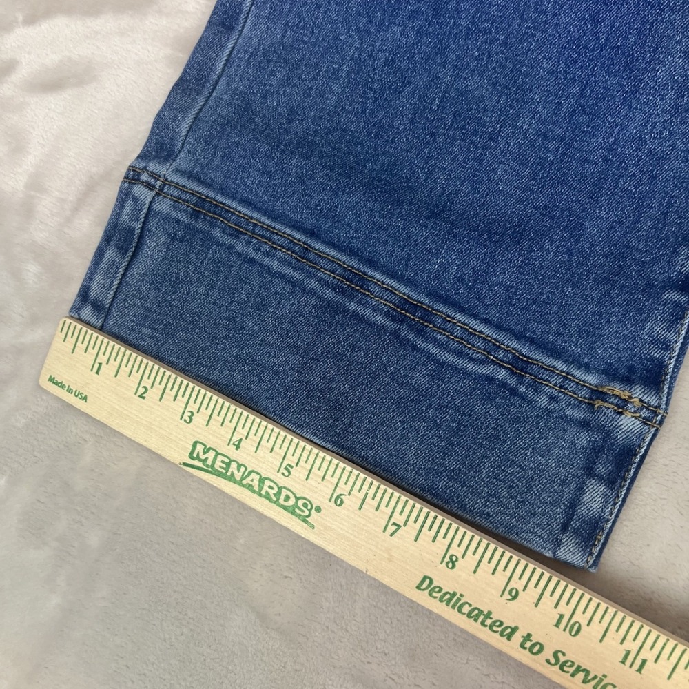 Risen Jeans Womens 11/30 Blue Denim Wide Leg Crop High Rise Everyday Casual - Picture 4 of 12